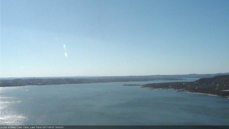 Lake Travis webcam, September 7, 2017 4:00 PM CT