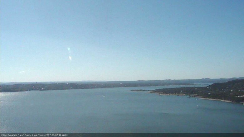 Lake Travis webcam, September 7, 2017 4:05 PM CT