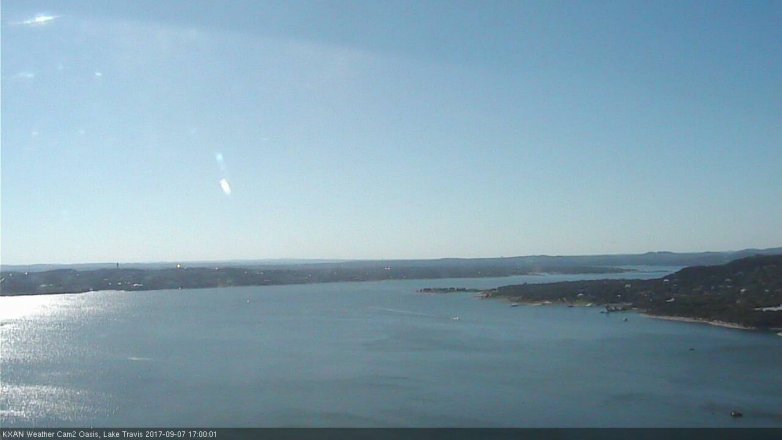 Lake Travis webcam, September 7, 2017 4:30 PM CT