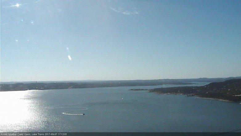 Lake Travis webcam, September 7, 2017 4:35 PM CT