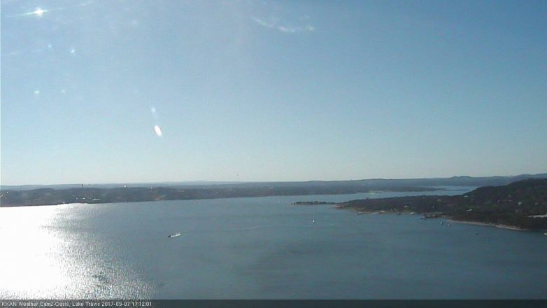 Lake Travis webcam, September 7, 2017 4:40 PM CT