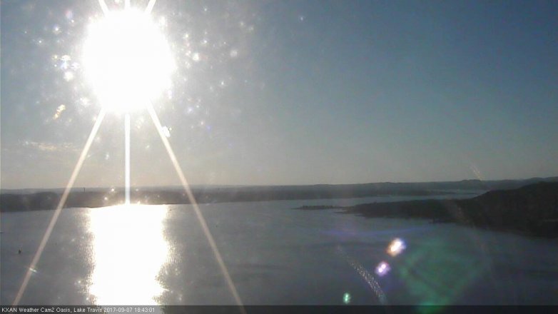 Lake Travis webcam, September 7, 2017 6:15 PM CT