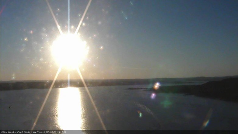Lake Travis webcam, September 7, 2017 6:35 PM CT