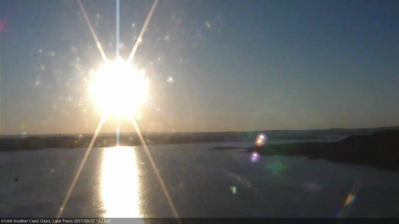 Lake Travis webcam, September 7, 2017 6:40 PM CT