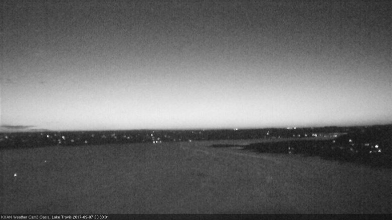 Lake Travis webcam, September 7, 2017 8:00 PM CT