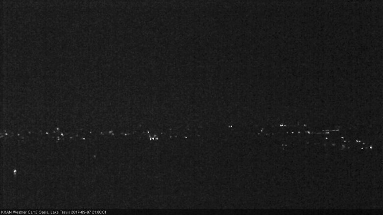 Lake Travis webcam, September 7, 2017 8:15 PM CT