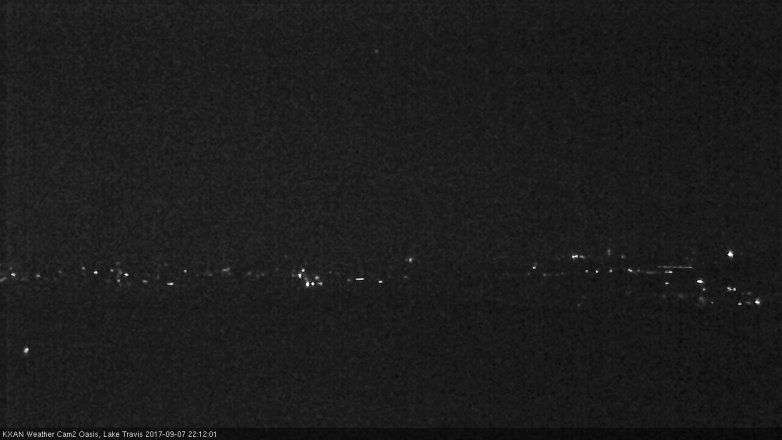 Lake Travis webcam, September 7, 2017 9:25 PM CT