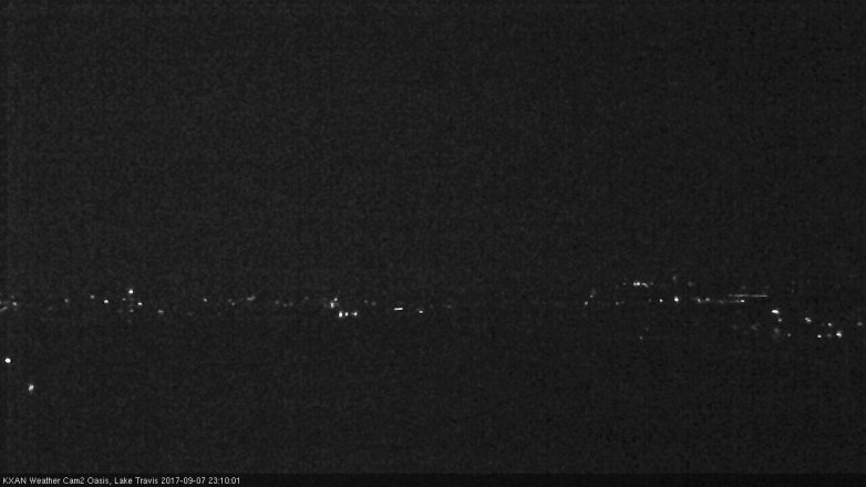 Lake Travis webcam, September 7, 2017 10:15 PM CT