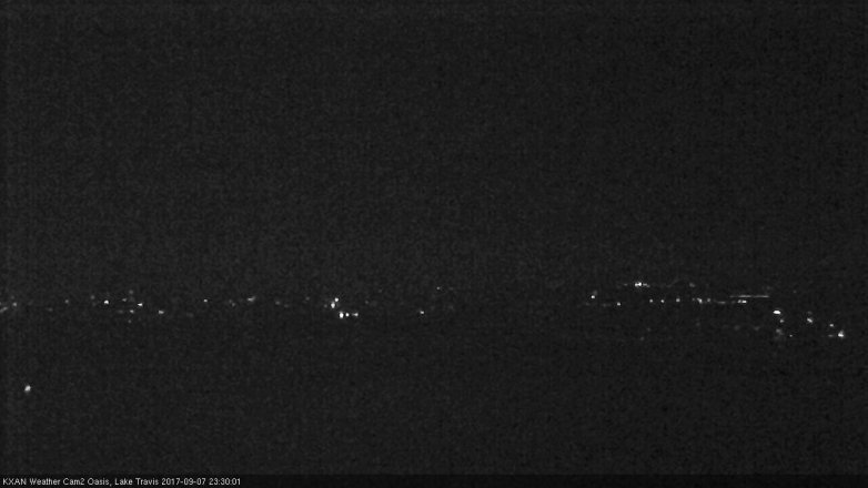 Lake Travis webcam, September 7, 2017 11:00 PM CT