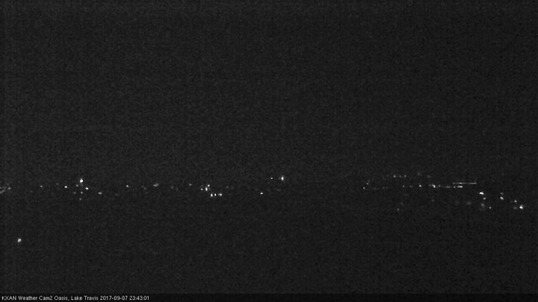 Lake Travis webcam, September 7, 2017 11:15 PM CT