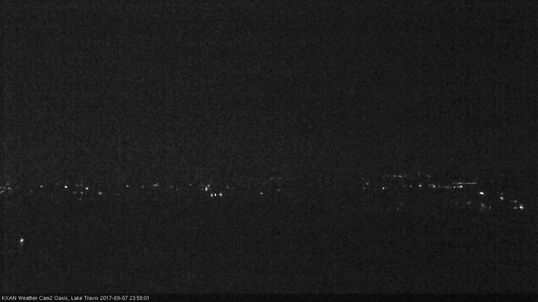 Lake Travis webcam, September 7, 2017 11:20 PM CT