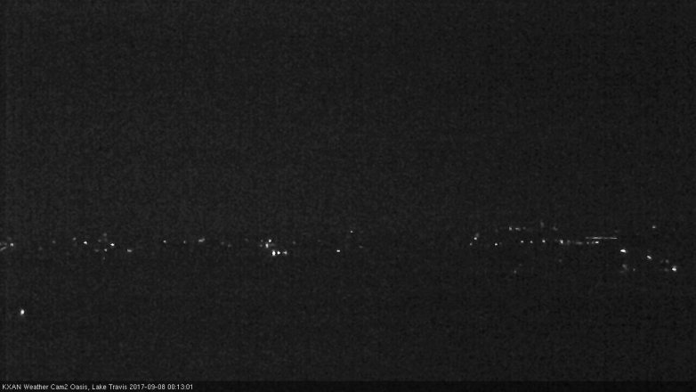 Lake Travis webcam, September 7, 2017 11:40 PM CT