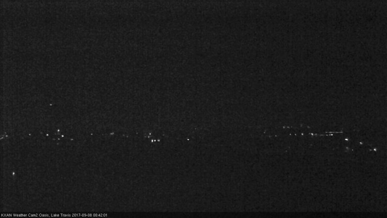 Lake Travis webcam, September 7, 2017 11:55 PM CT