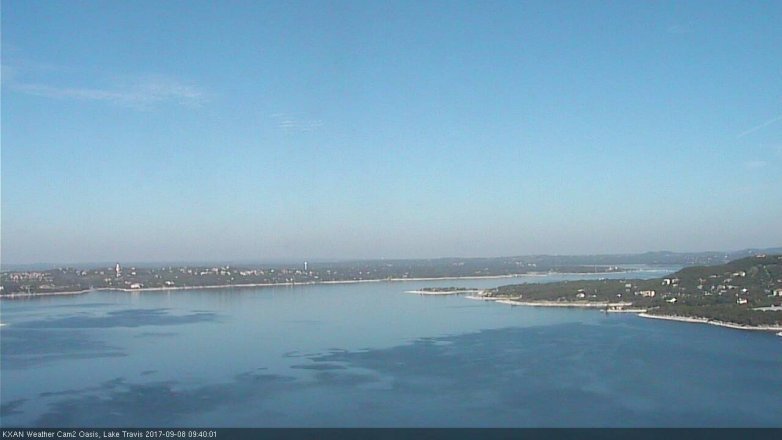 Lake Travis webcam, September 8, 2017 9:05 AM CT