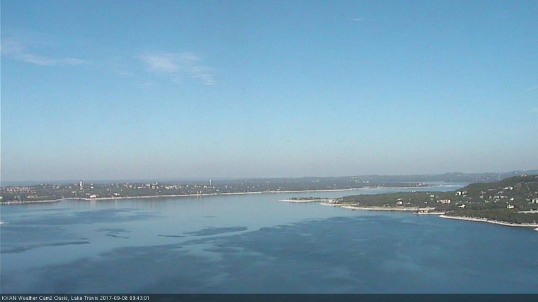 Lake Travis webcam, September 8, 2017 9:10 AM CT
