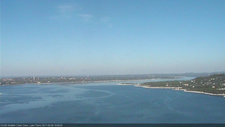 Lake Travis webcam, September 8, 2017 9:25 AM CT
