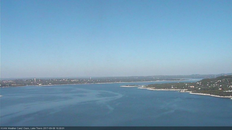 Lake Travis webcam, September 8, 2017 9:55 AM CT