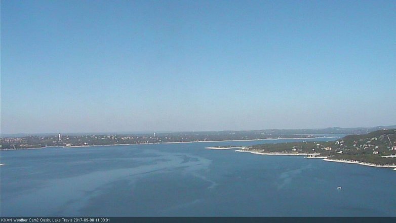 Lake Travis webcam, September 8, 2017 10:10 AM CT