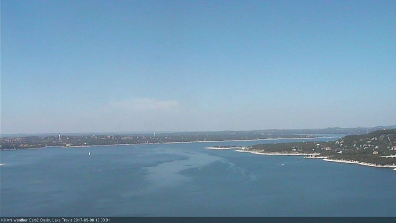 Lake Travis webcam, September 8, 2017 11:05 AM CT