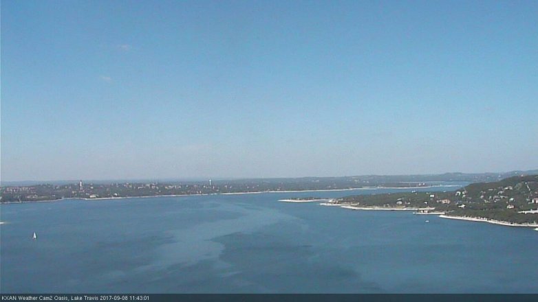 Lake Travis webcam, September 8, 2017 11:10 AM CT