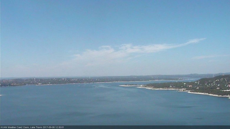 Lake Travis webcam, September 8, 2017 11:40 AM CT