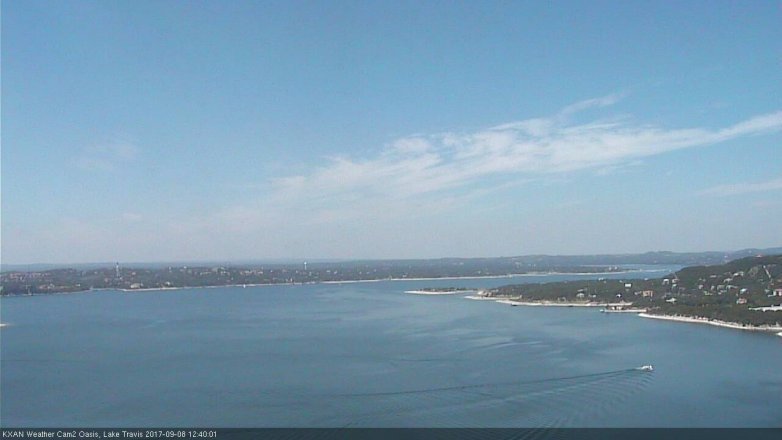 Lake Travis webcam, September 8, 2017 11:55 AM CT