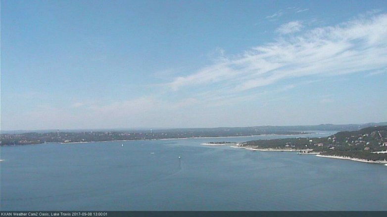 Lake Travis webcam, September 8, 2017 12:15 PM CT