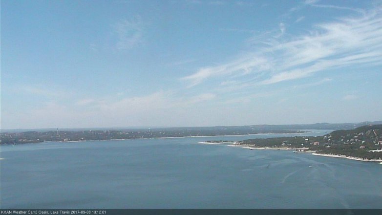 Lake Travis webcam, September 8, 2017 12:25 PM CT