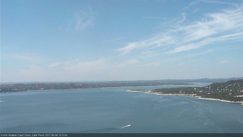 Lake Travis webcam, September 8, 2017 12:45 PM CT