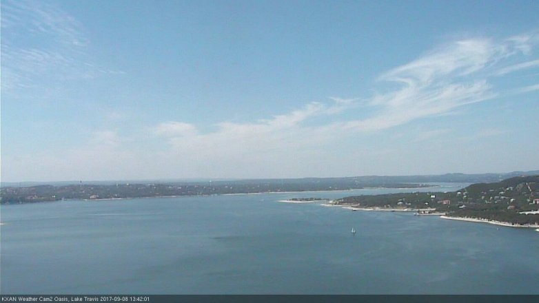 Lake Travis webcam, September 8, 2017 1:00 PM CT