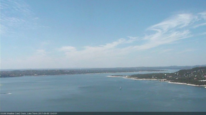 Lake Travis webcam, September 8, 2017 1:15 PM CT