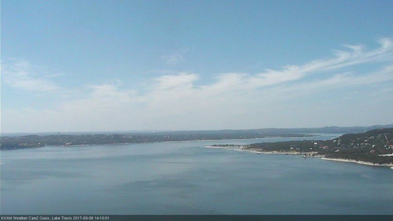 Lake Travis webcam, September 8, 2017 1:25 PM CT