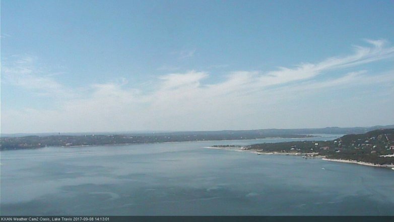 Lake Travis webcam, September 8, 2017 1:40 PM CT