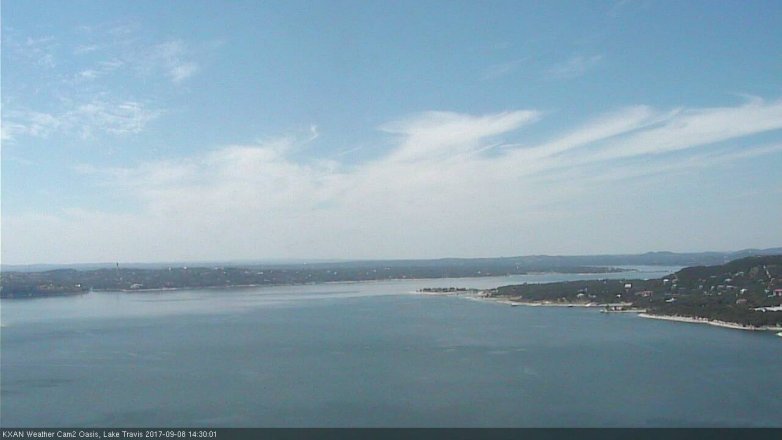 Lake Travis webcam, September 8, 2017 2:00 PM CT