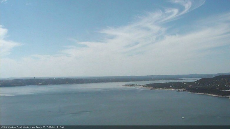 Lake Travis webcam, September 8, 2017 2:15 PM CT