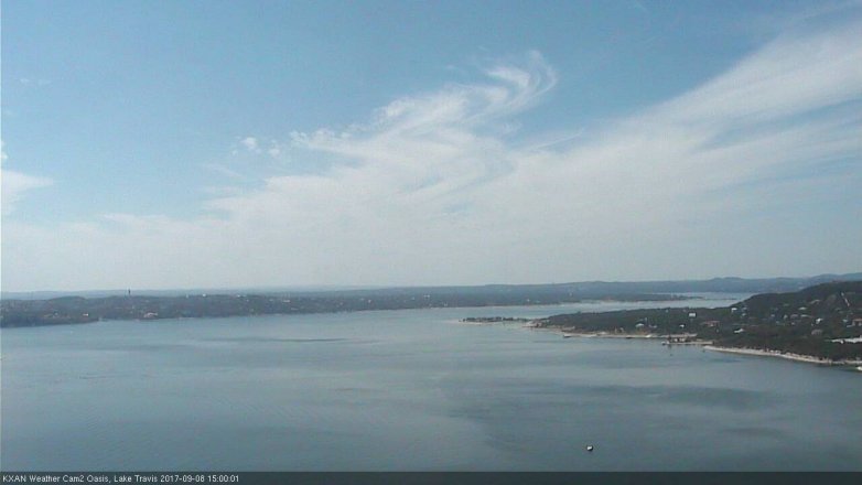 Lake Travis webcam, September 8, 2017 2:20 PM CT