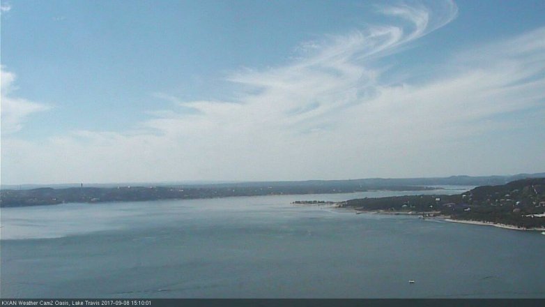 Lake Travis webcam, September 8, 2017 2:30 PM CT