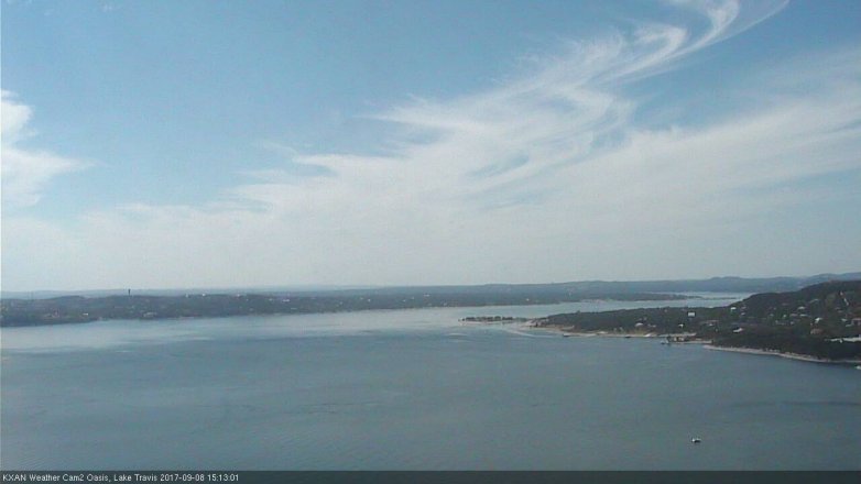 Lake Travis webcam, September 8, 2017 2:40 PM CT