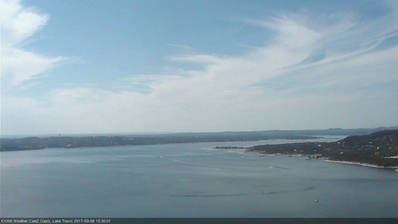 Lake Travis webcam, September 8, 2017 2:45 PM CT