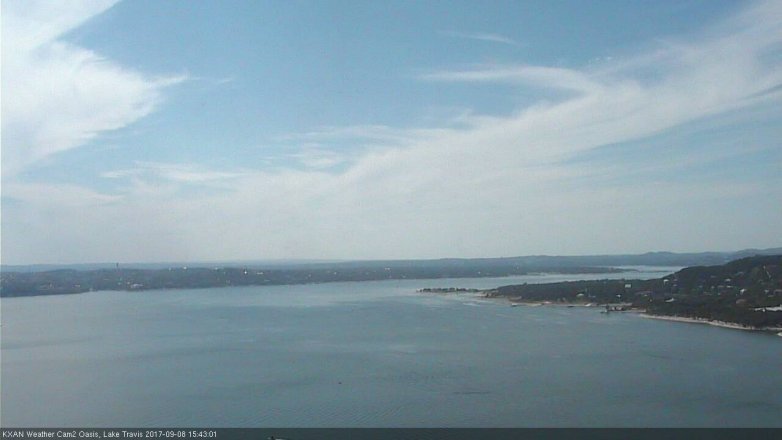 Lake Travis webcam, September 8, 2017 2:50 PM CT