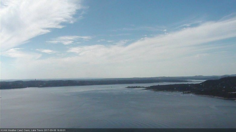 Lake Travis webcam, September 8, 2017 3:20 PM CT