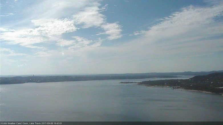 Lake Travis webcam, September 8, 2017 4:05 PM CT