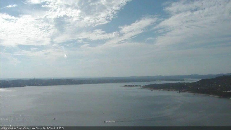 Lake Travis webcam, September 8, 2017 4:20 PM CT