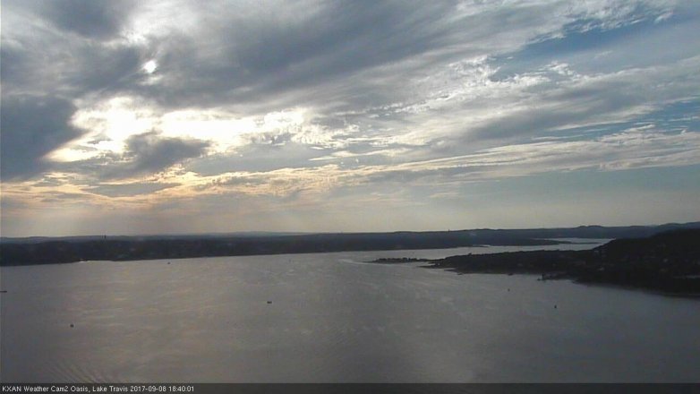 Lake Travis webcam, September 8, 2017 5:55 PM CT