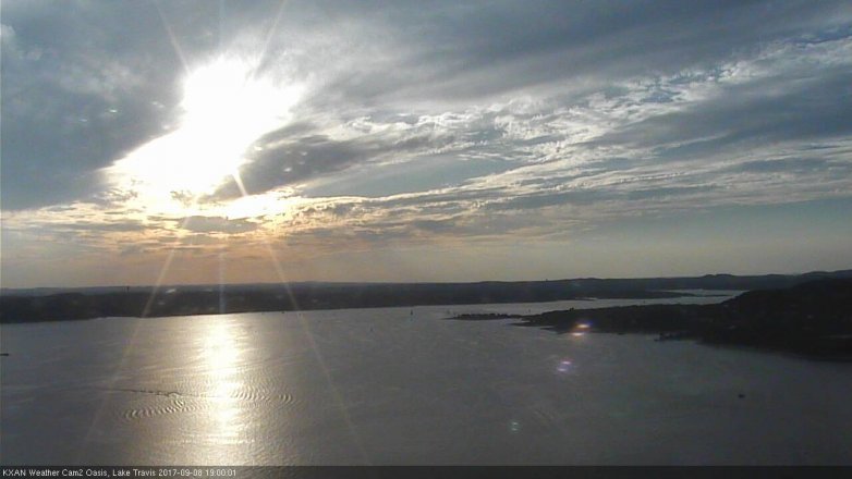 Lake Travis webcam, September 8, 2017 6:25 PM CT