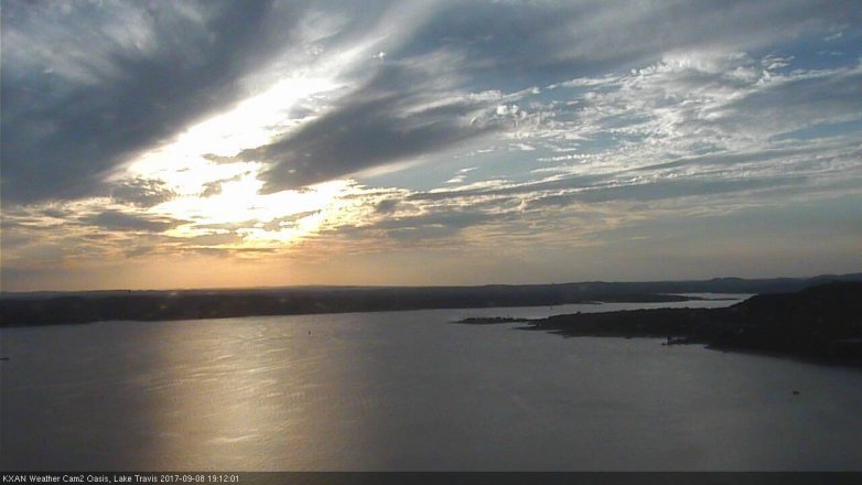 Lake Travis webcam, September 8, 2017 6:30 PM CT