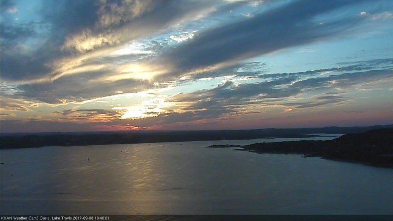 Lake Travis webcam, September 8, 2017 6:45 PM CT