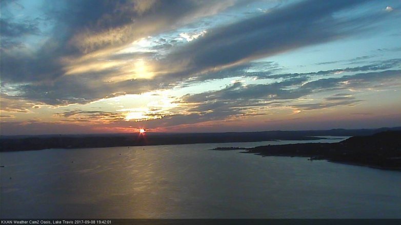 Lake Travis webcam, September 8, 2017 7:00 PM CT
