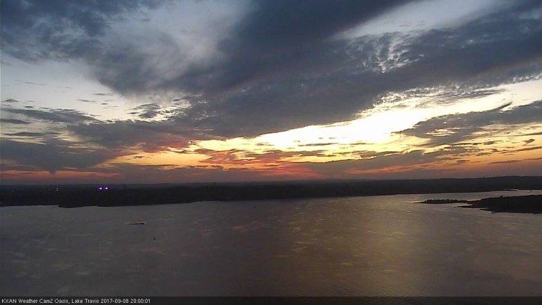 Lake Travis webcam, September 8, 2017 7:05 PM CT