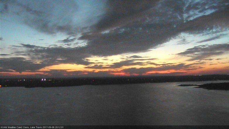 Lake Travis webcam, September 8, 2017 7:15 PM CT